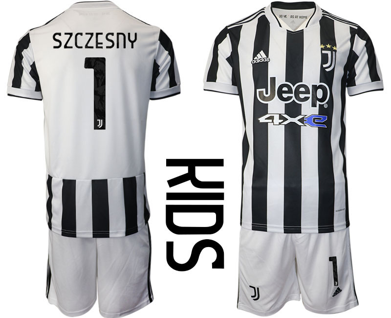 Youth 2021-2022 Club Juventus home white #1 Adidas Soccer Jersey->juventus jersey->Soccer Club Jersey